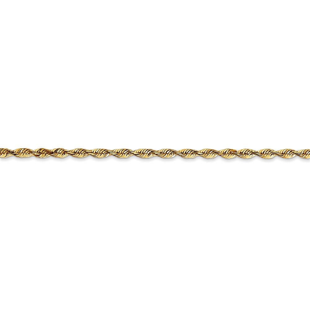 14kt Yellow Gold 2.25mm Diamond Cut Rope Chain 24 inch Lobster Clasp Z15803