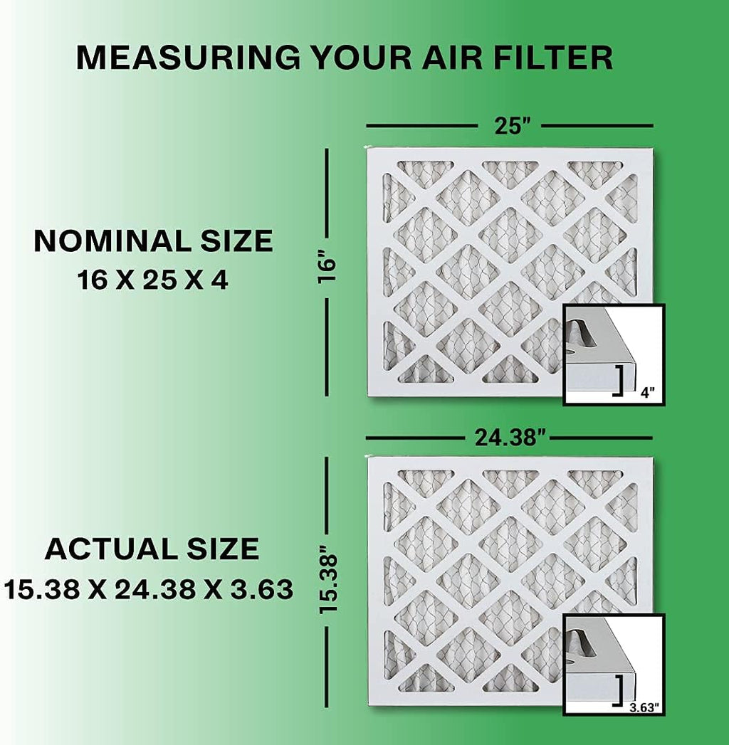 16x25x4 MERV 11 Pleated Air Filter (2-Pack) B65174