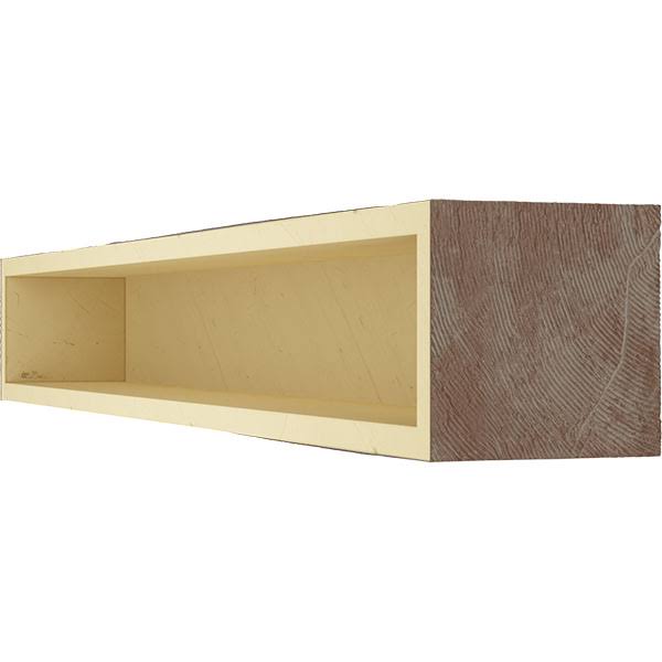 Aged Pecan Hand Hewn Faux Wood Fireplace Mantel P319475