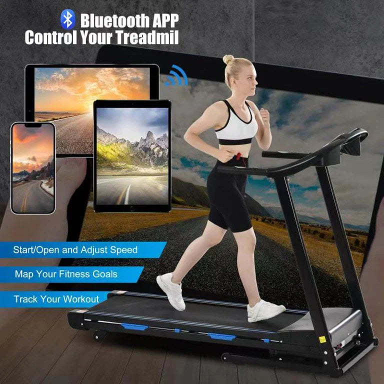 3.25HP Folding Electric Treadmill 9mph 15-Level Auto Incline Black N24995