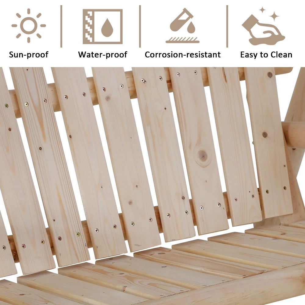Wooden Swing Chair with A-Frame Stand V245060