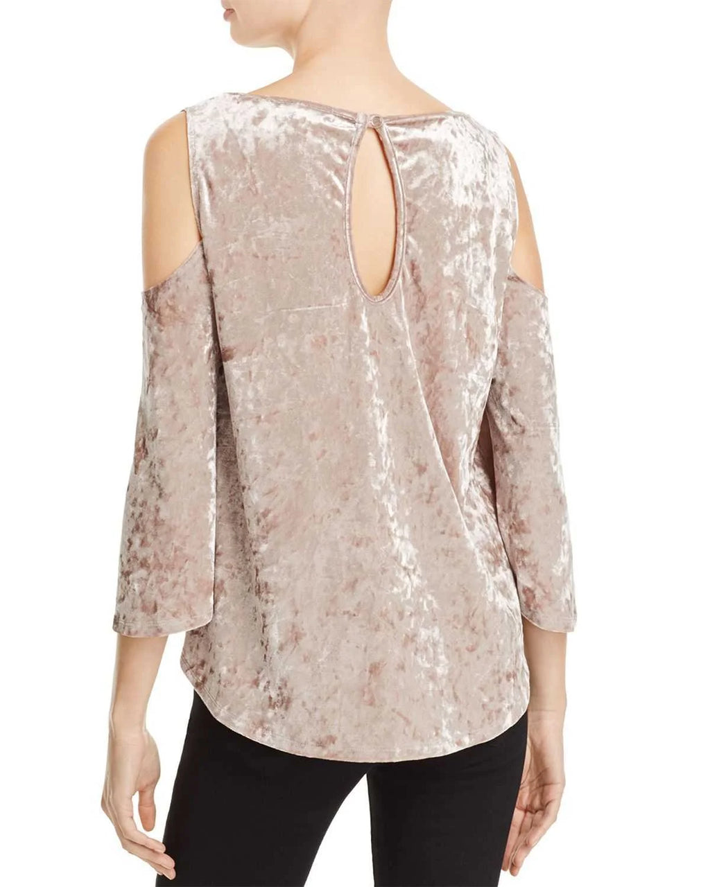 Crushed Velvet Cold Shoulder Blouse D51992