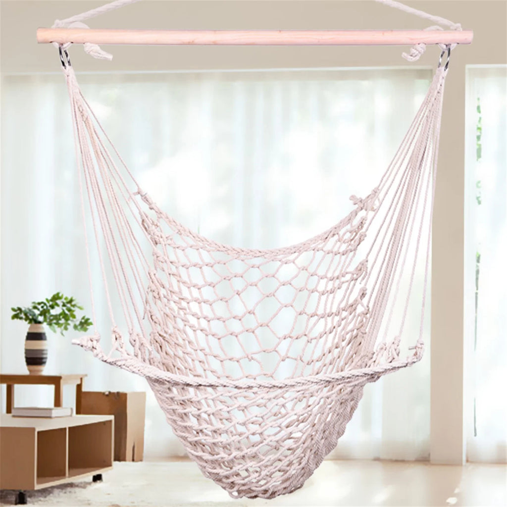 Beige Hanging Rope Air/Sky Chair Swing A162