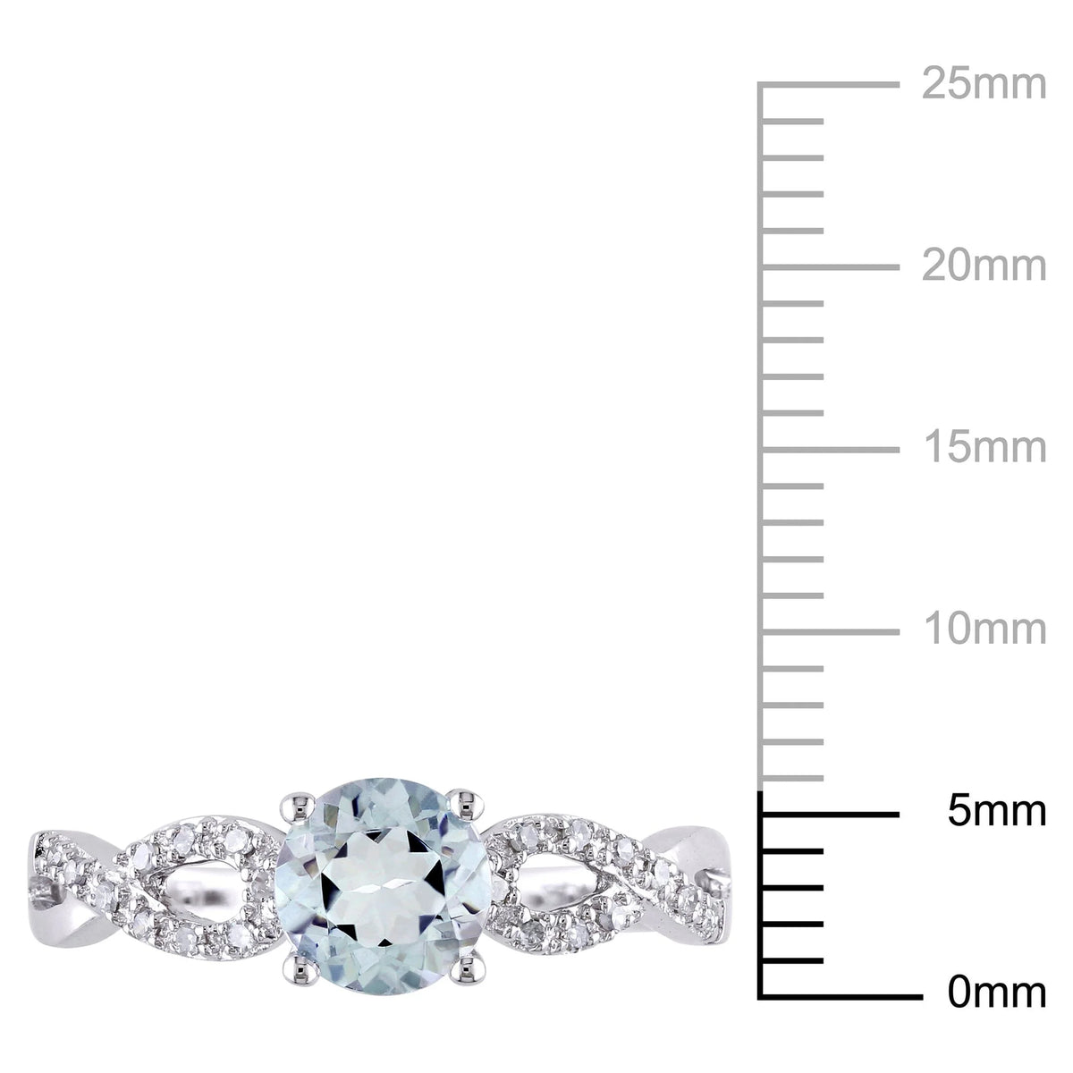 10kt White Gold Aquamarine Diamond Engagement Ring P336867