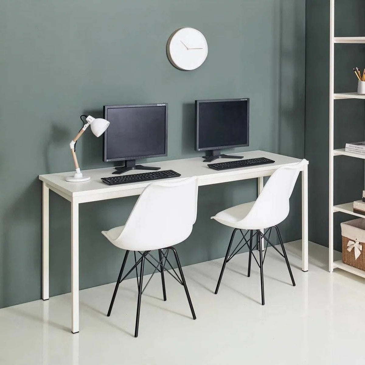 Contemporary Wood and Metal Computer Desk M433673