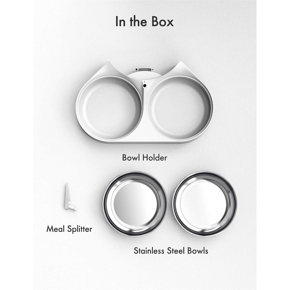 Automatic Pet Food Splitter with Stainless Steel Bowls P57413