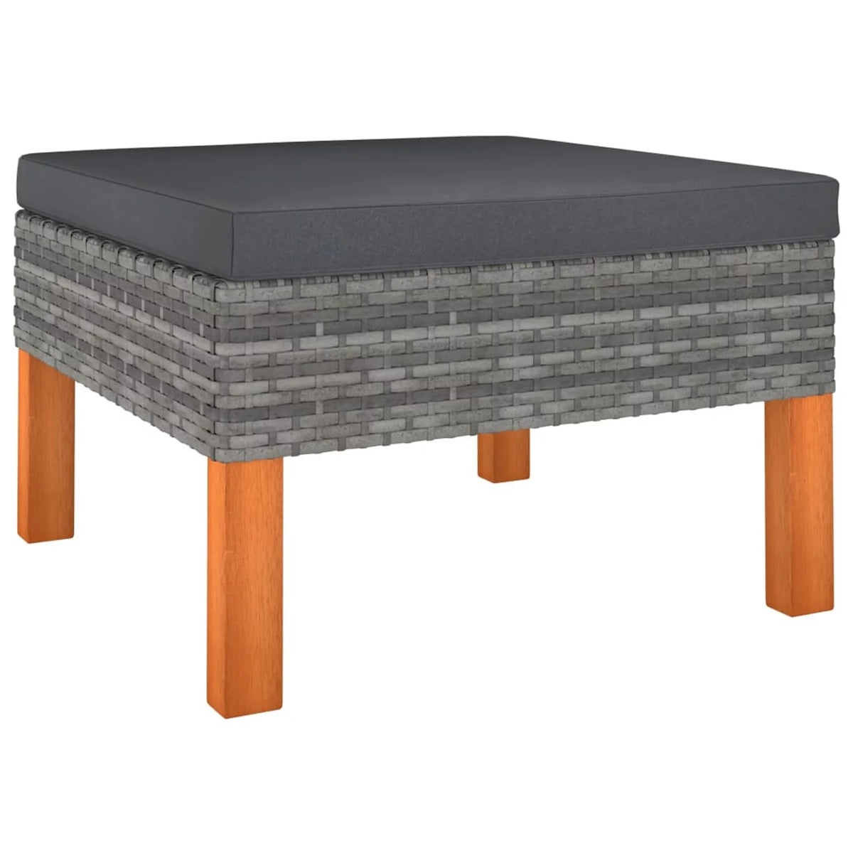 6 Piece Patio Set with Cushions Poly Rattan Gray R946840