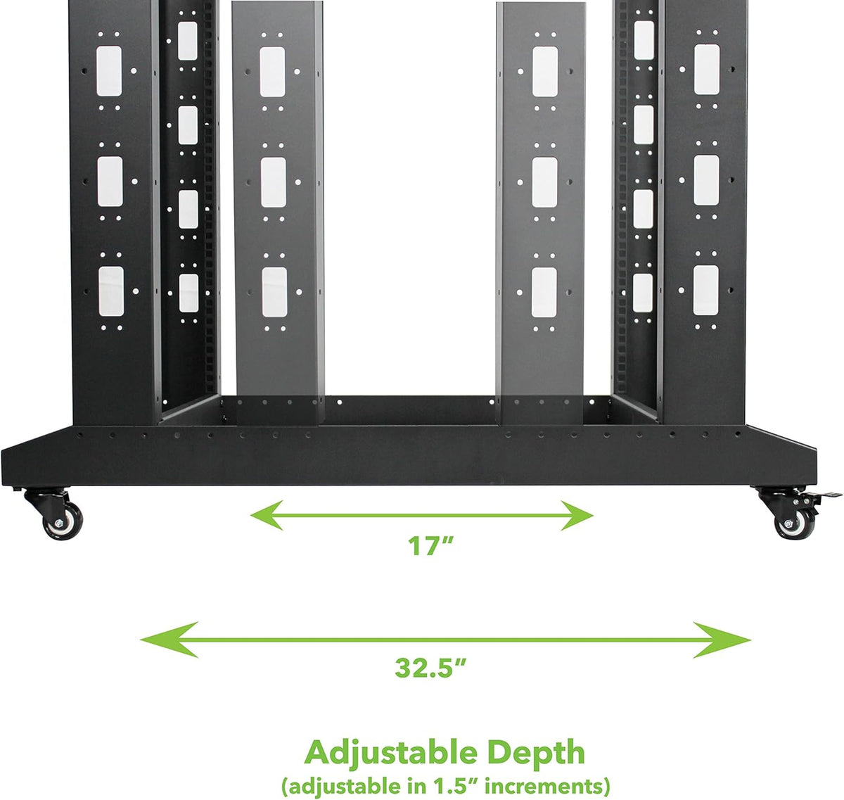 22U 4-Post Open Frame Server Rack Black J143