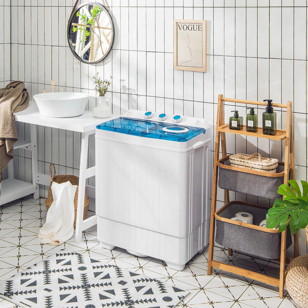 26lbs Portable Semi-automatic Twin Tub Washing Machine H678