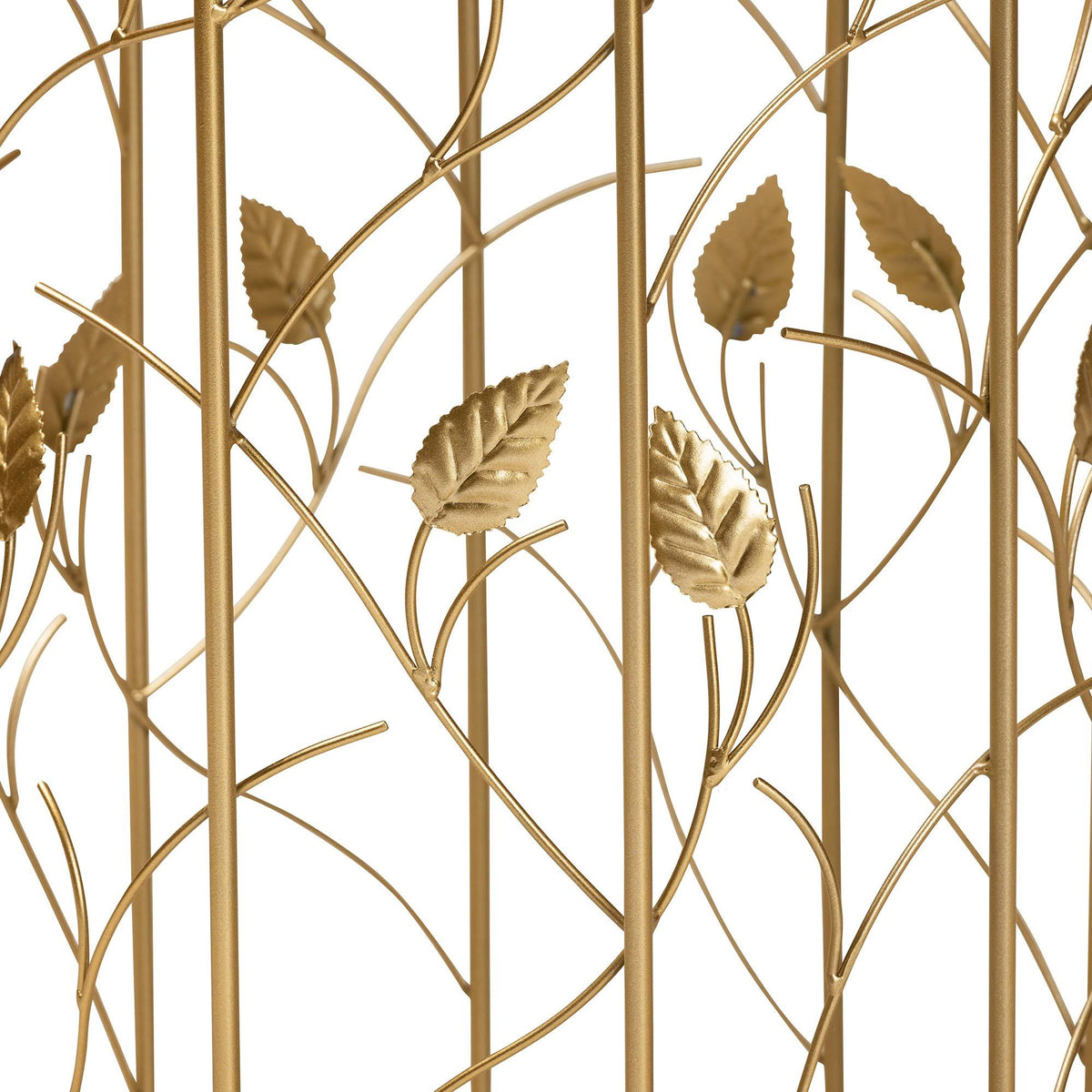 Gold Metal and Glass Leaf Accent End Table F80511