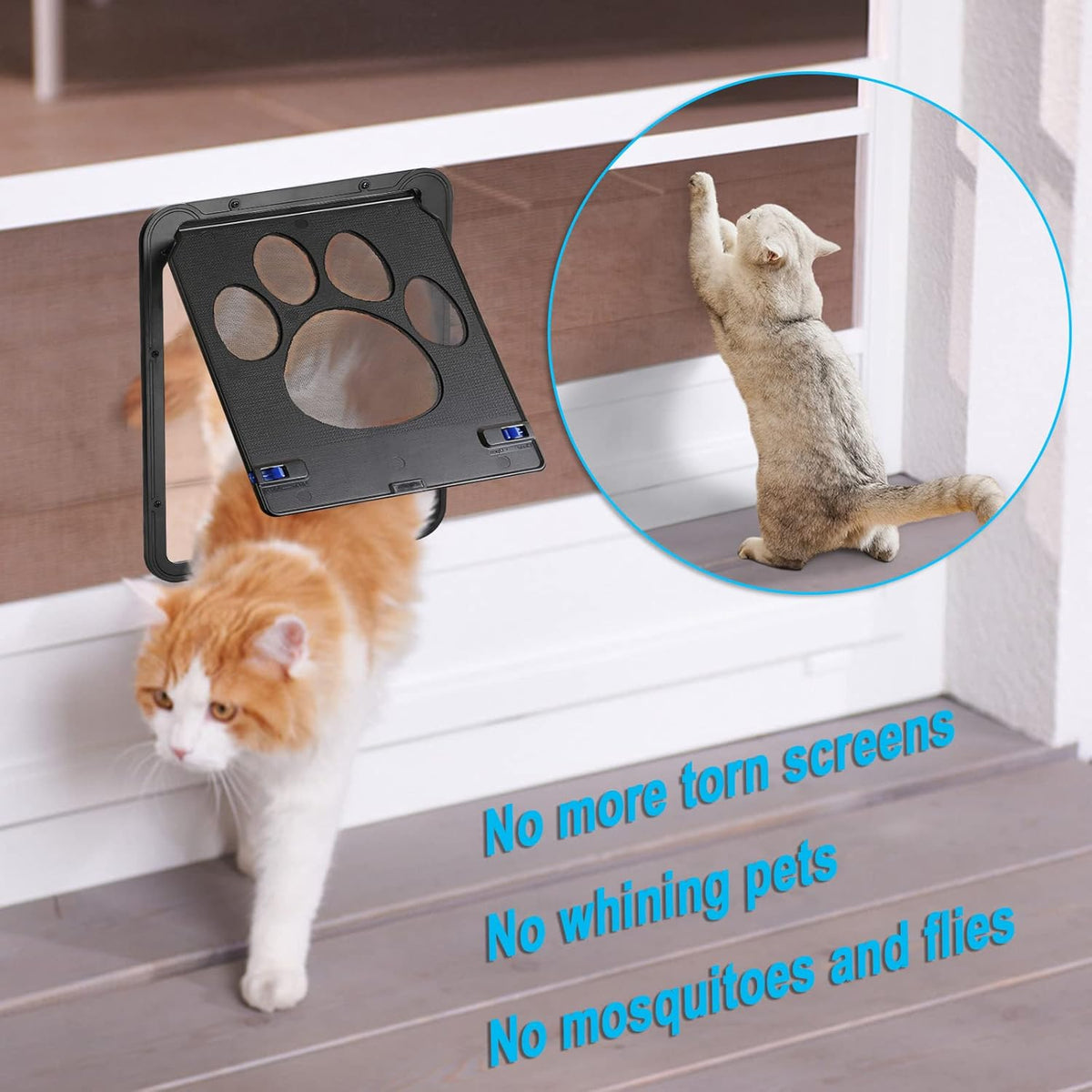 Lockable Magnetic Flap Pet Screen Door, Pack of 2 U3504