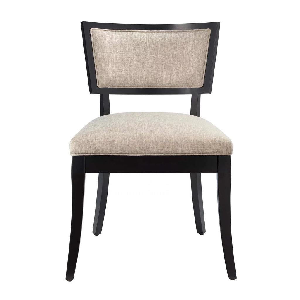Beige Upholstered Fabric Dining Chairs Set of 2 G46836