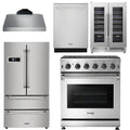 30 Gas Range, Range Hood, Refrigerator, Dishwasher, Wine Cooler J3416