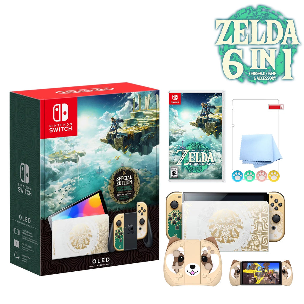 Green & Gold Joy-Con 64GB Console with Dock and Game Q53410