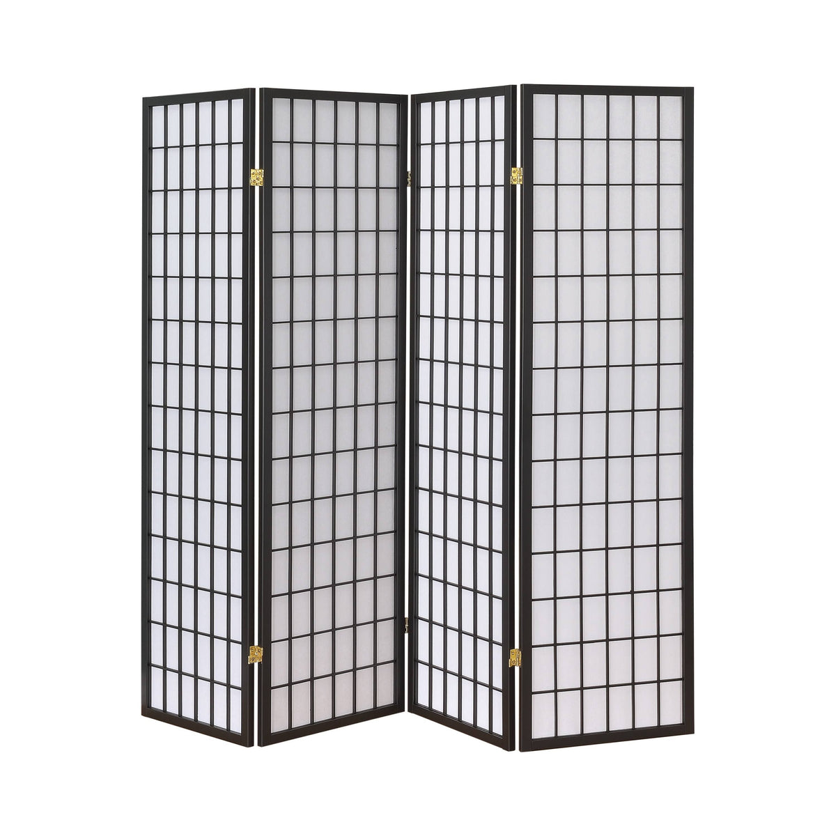Antique White Four Panel Folding Screen J37318