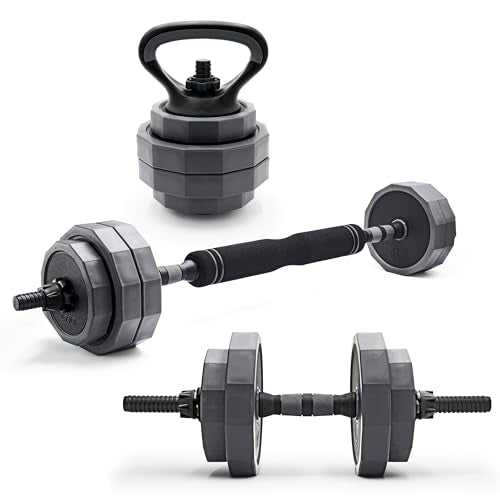 66 lb Adjustable Dumbbell, Barbell & Kettlebell Weight Set L9465