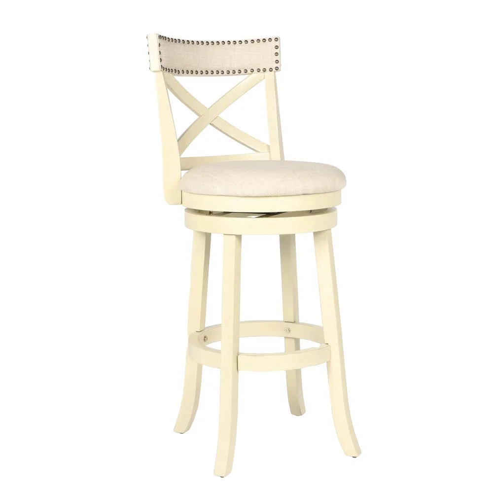 29" Wood Bar Stool with Fabric Seat Q543980