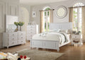 White 4 Piece Queen Size Bedroom Set Nightstand Dresser And Mirror Plywood V3013