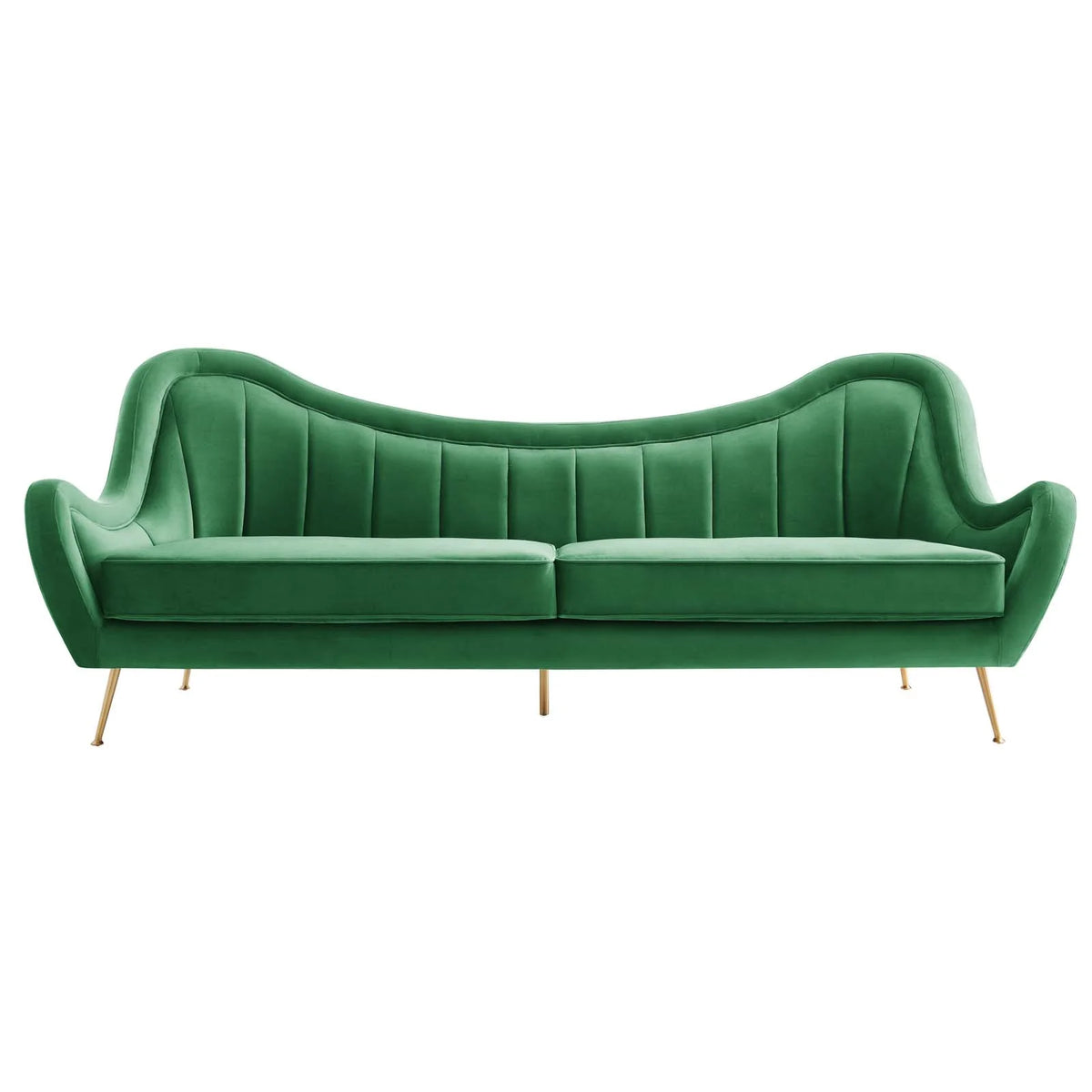 Emerald Channel Tufted Performance Velvet Sofa H24817