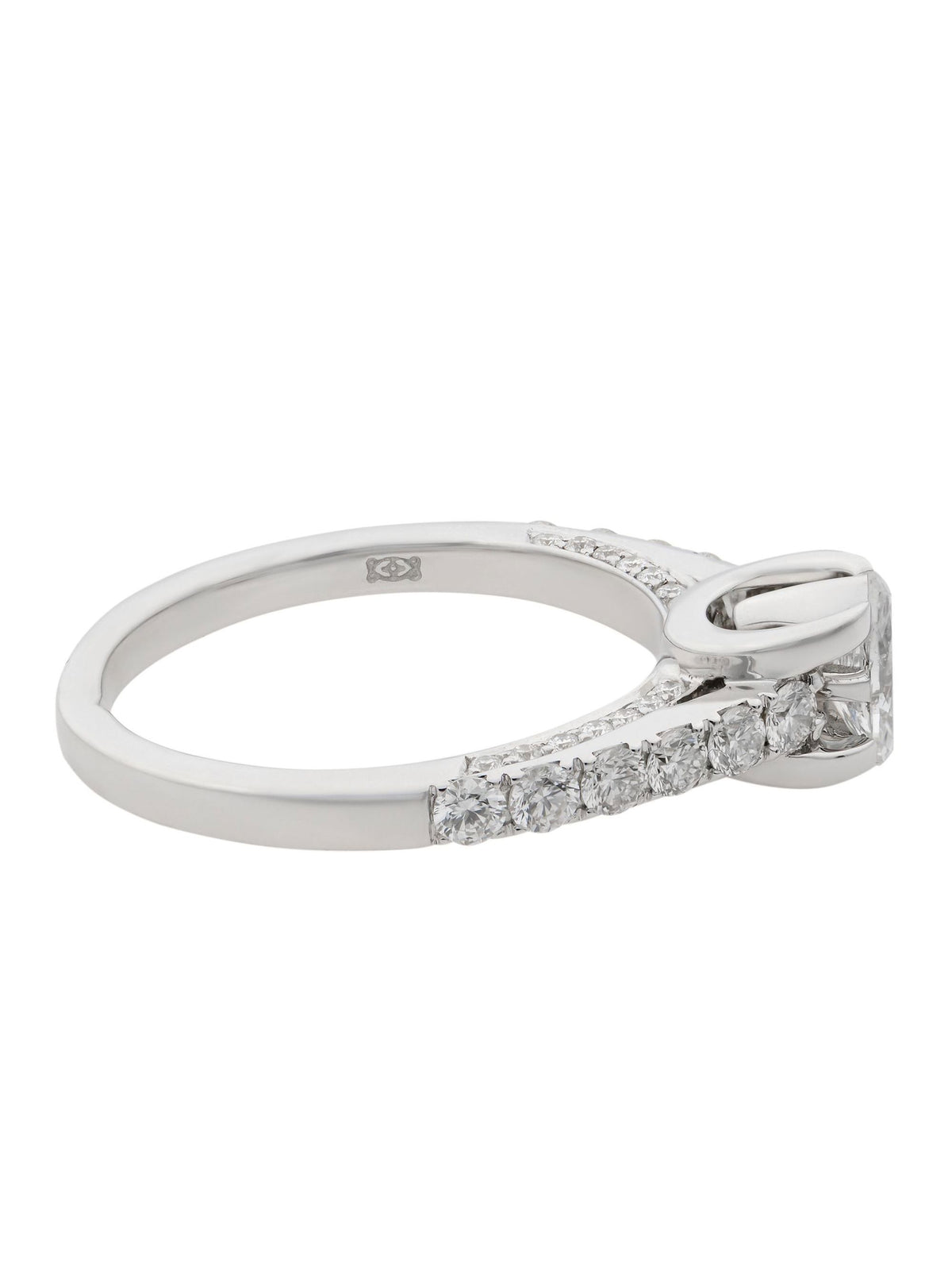 14K White Gold Diamond Accented Engagement Ring U273393