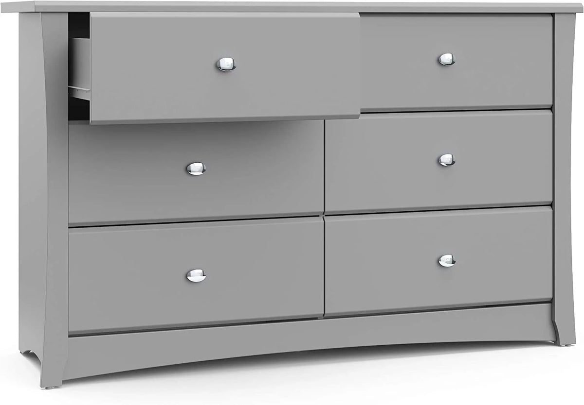 White 6 Drawer Double Dresser Y2084