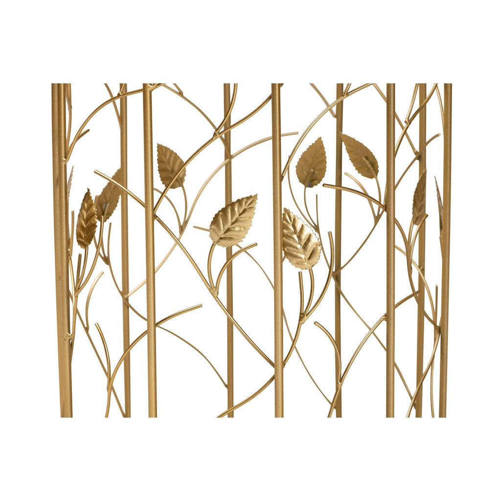 Gold Metal and Glass Leaf Accent End Table F80511