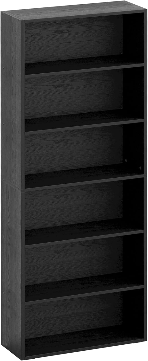 Vintage Brown 6 Tier Tall Bookcase S920415