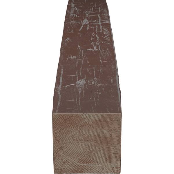 Aged Pecan Hand Hewn Faux Wood Fireplace Mantel P319475