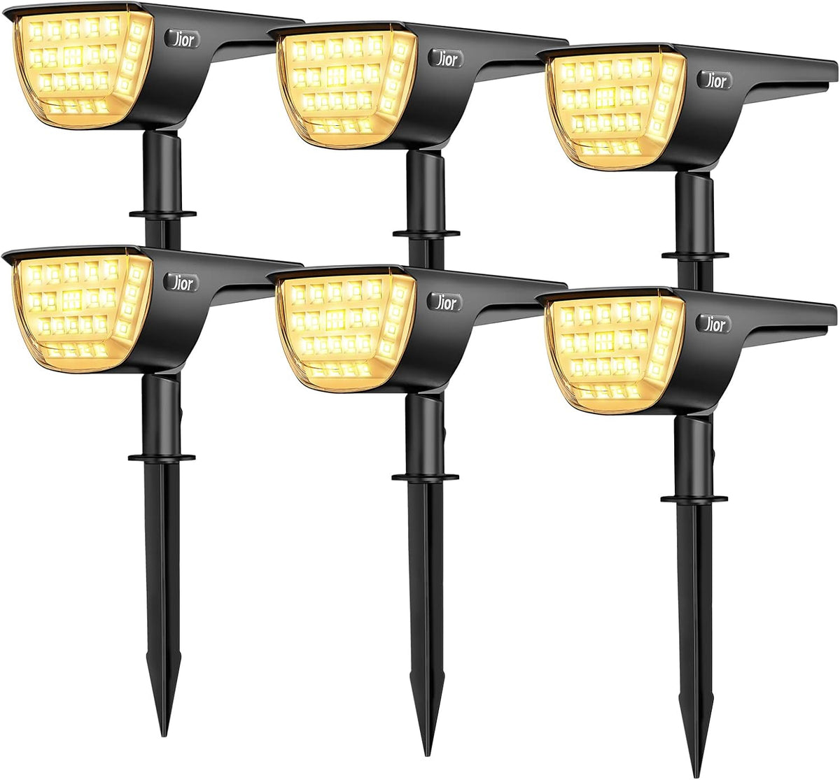 32 LED IP65 Waterproof Solar Powered Wall Lights 4 Pack (Warm White) J5505
