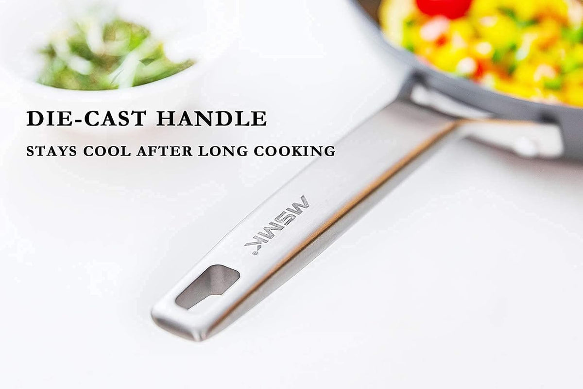 10-inch Nonstick Stainless-steel Frying Pan with Lid C776272