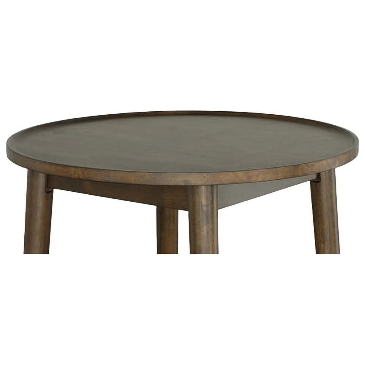 Wood Round Bar/Pub Table in Walnut Brown O224406