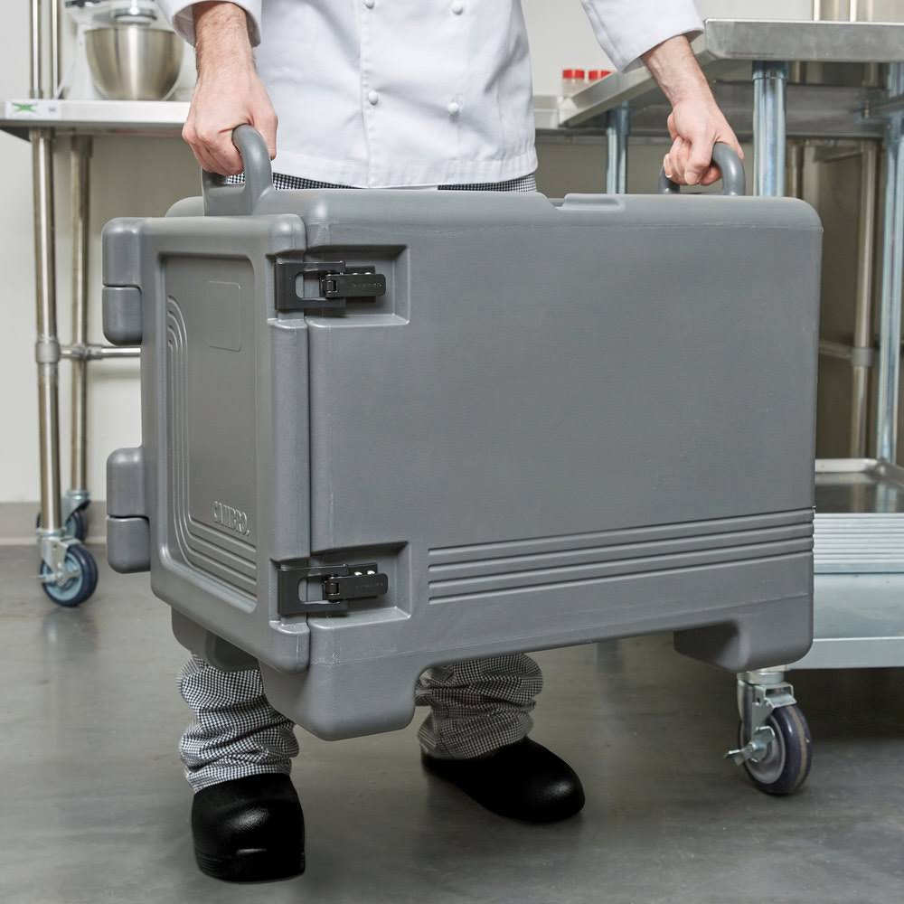 Charcoal Gray Front Loading Insulated Food Pan Carrier P3854