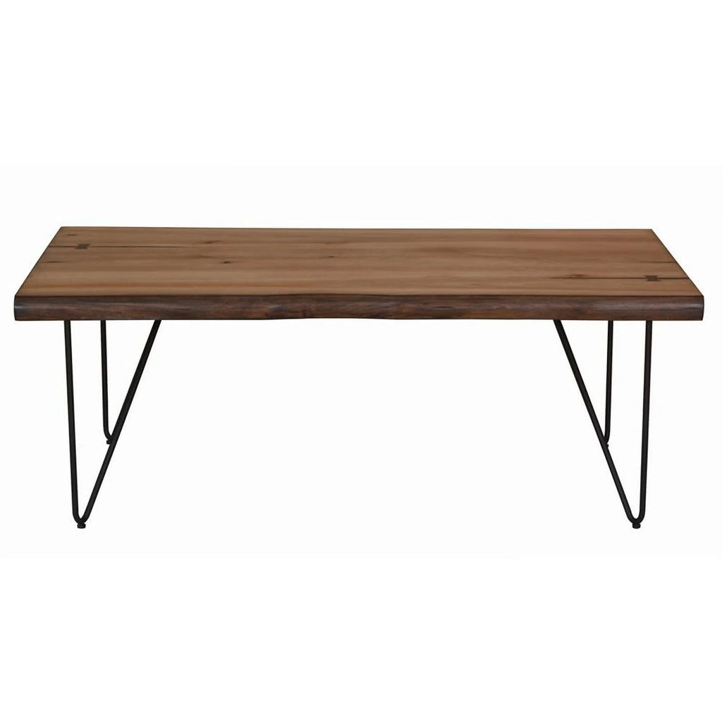 Mid-Century Wood Coffee Table with Hairpin Legs G3085