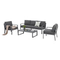 4 Piece Metal Patio Furniture Set with Cushions U18797