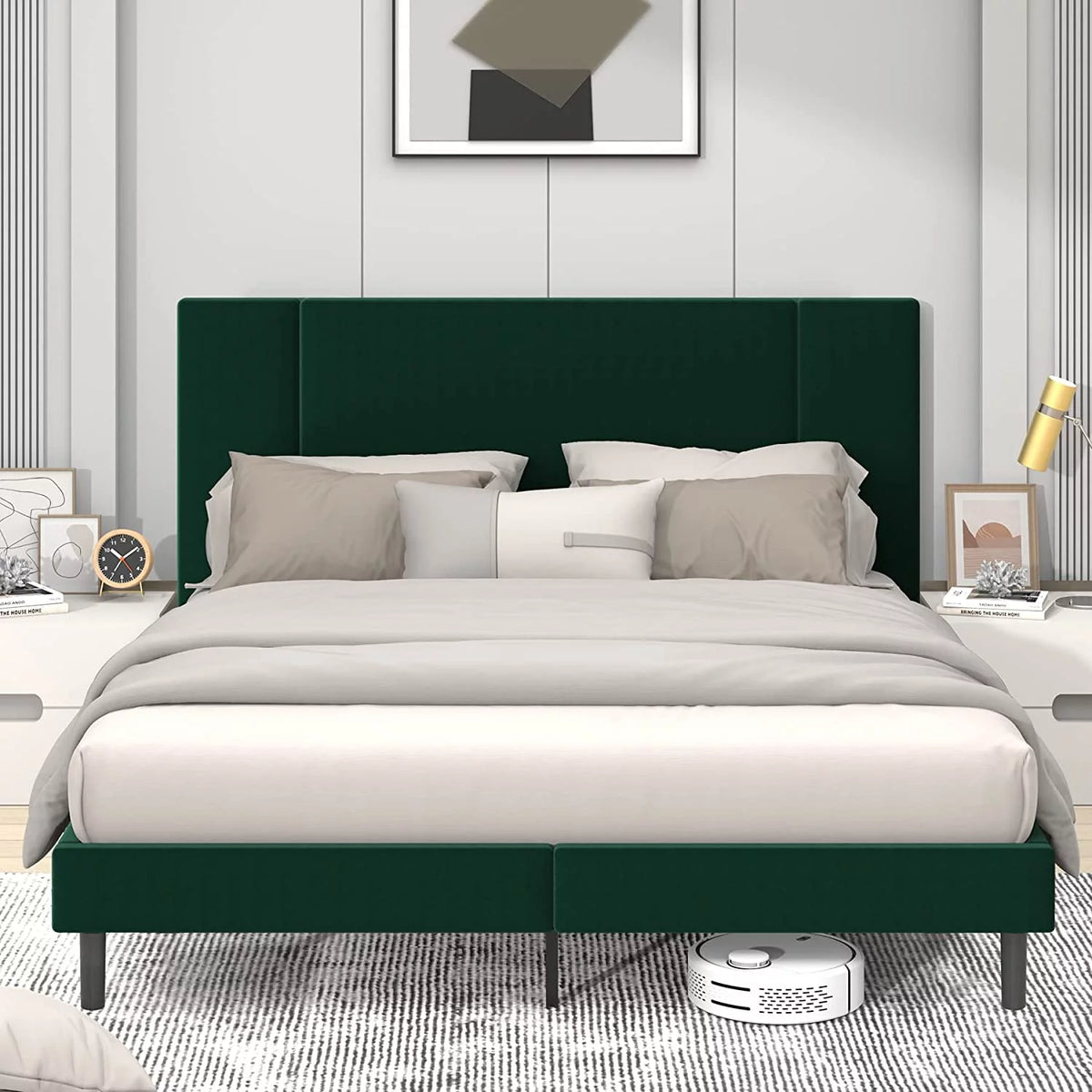 Queen Velvet Upholstered Bed Frame R349447