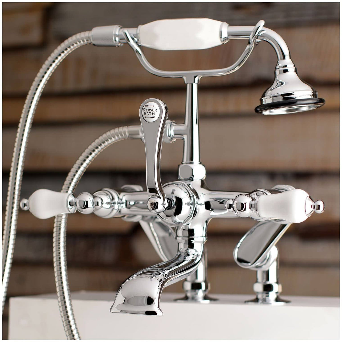 Chrome Clawfoot Tub Faucet with Hand Shower R1751