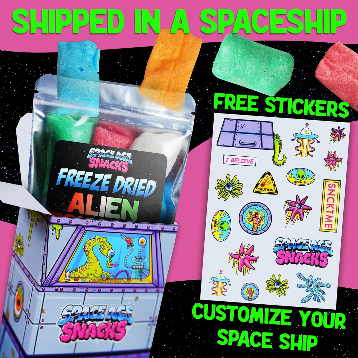 Freeze Dried Candy Variety Pack with 4 Kinds W66859