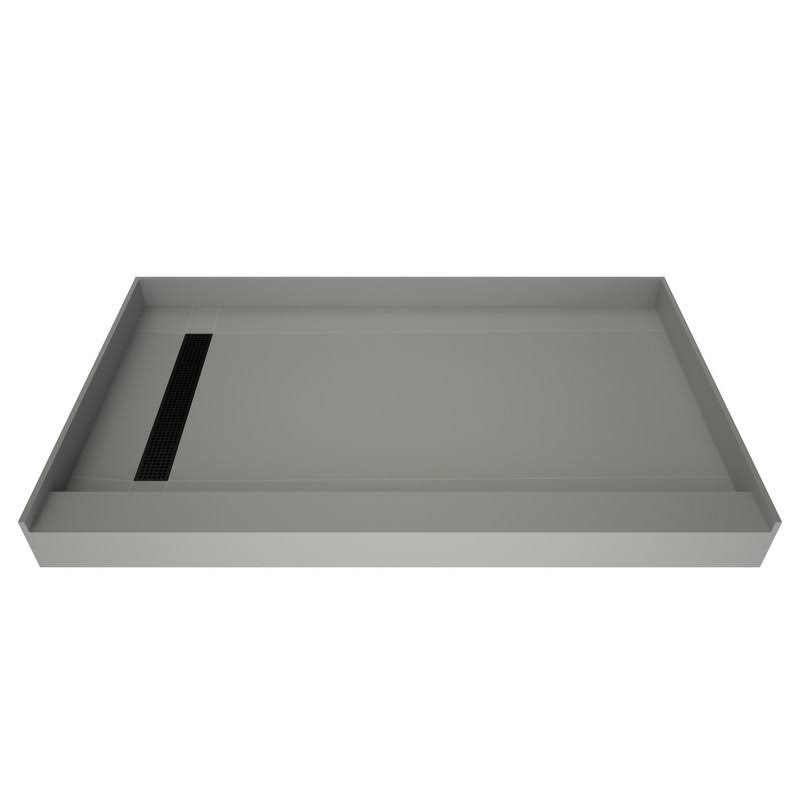 Rectangular Shower Base with Left Drain Grey I457038