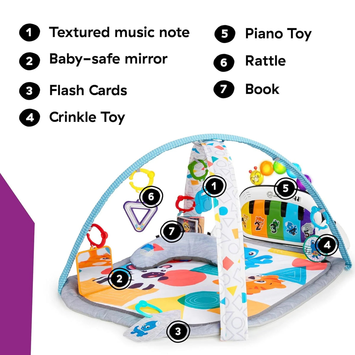 4-in-1 Baby Activity Gym & Tummy Time Play Mat with Piano B53966