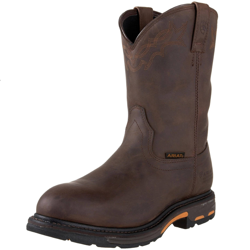 Brown Pull-On Work Boots T70846