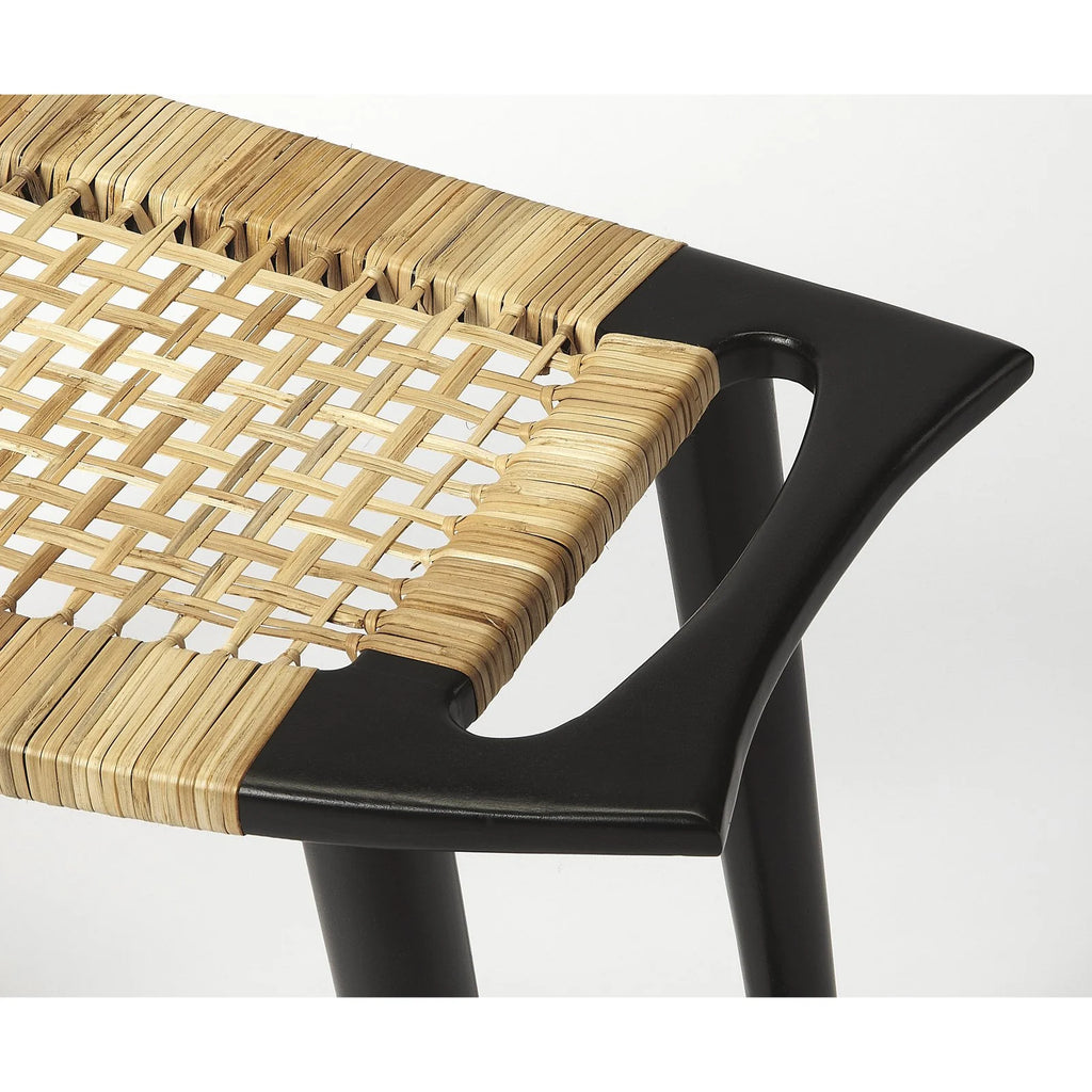 Black and Natural Foot Stool L8365
