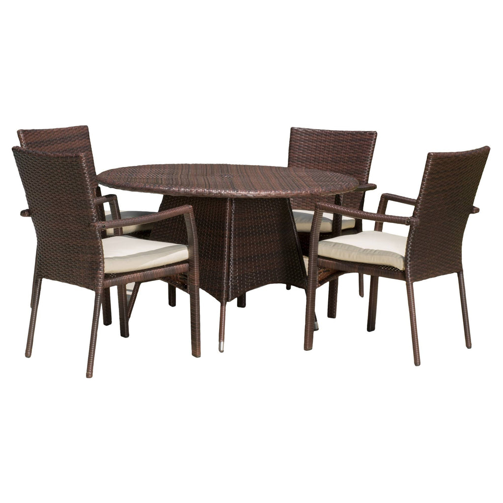 5 Piece Wicker Patio Dining Set M6530