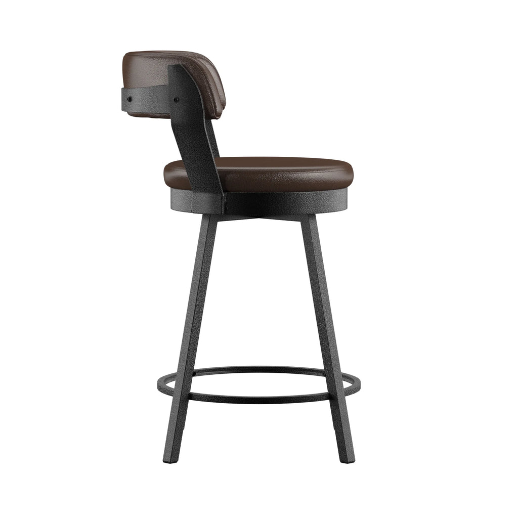 Brown Swivel Bar Stool, Set of 2 L834