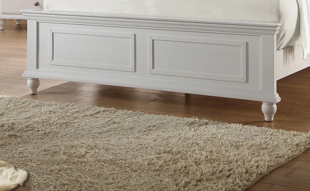 White 4 Piece Queen Size Bedroom Set Nightstand Dresser And Mirror Plywood V3013