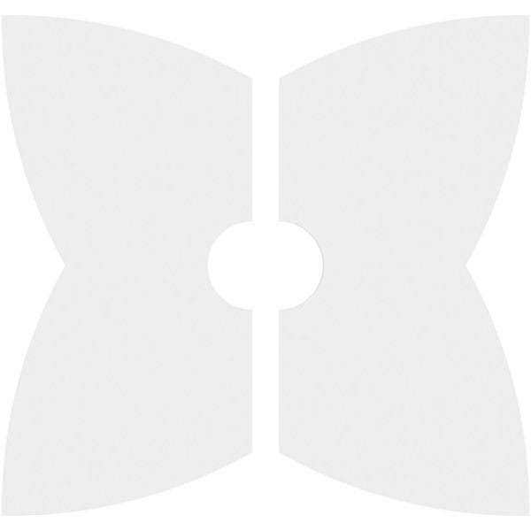 28 inchod x 5 inchid x 10 1/2 inchc x 1 inchp PVC Contemporary Ceiling Medallion, Two Piece B7007