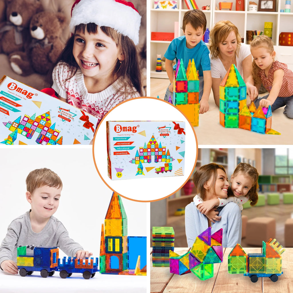 120 Pcs 3D Color Magnet Building Tiles Set M24184