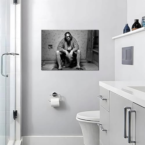 Black and White Vintage Humor Bathroom Wall Art Set of 2 J9294