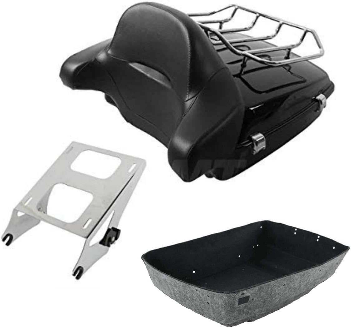 Chopped Tour Pak Trunk & Solo Mounting Rack Backrest + Base Plate F280389