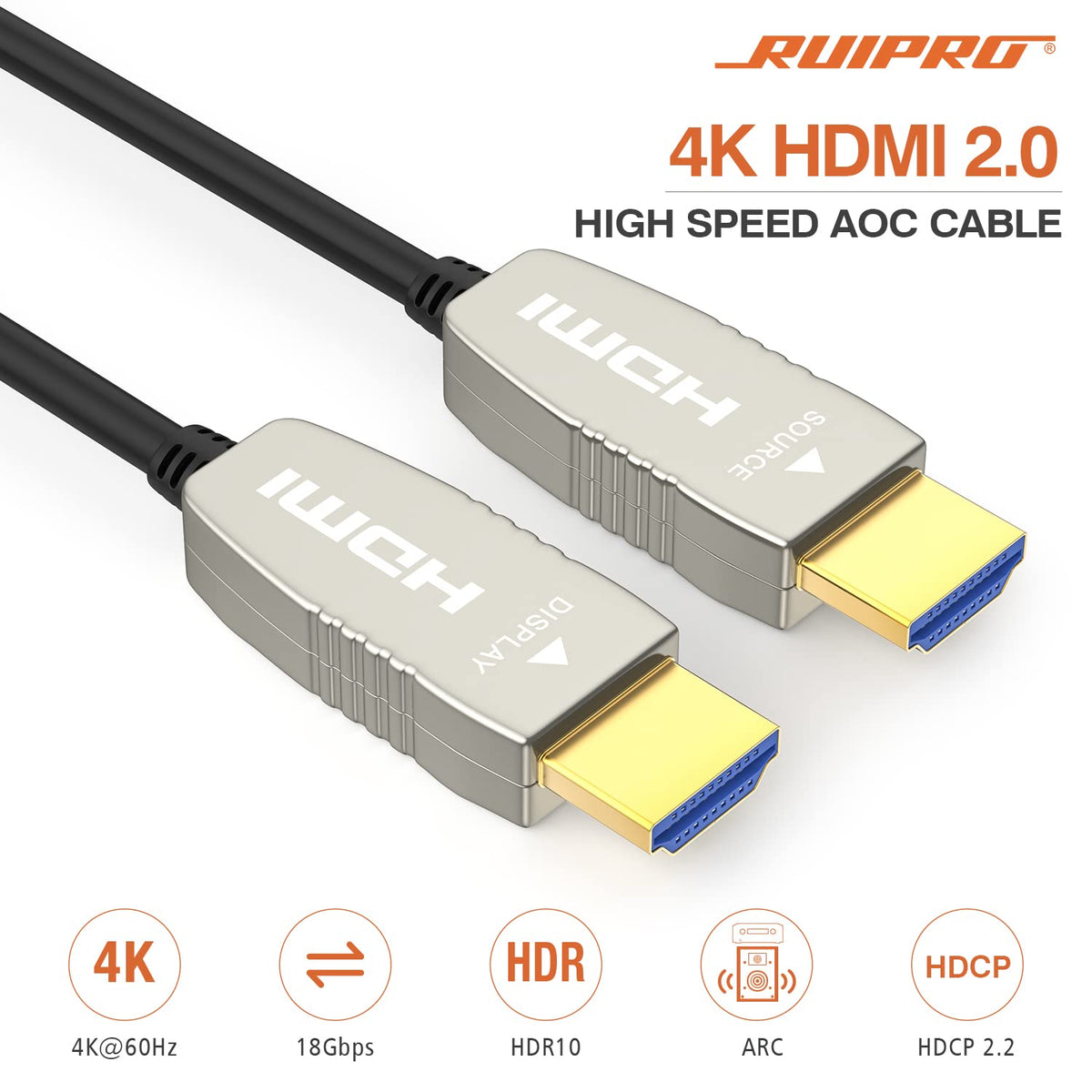 HDMI2.0b Fiber Optic Cable 65 feet 20m K533434