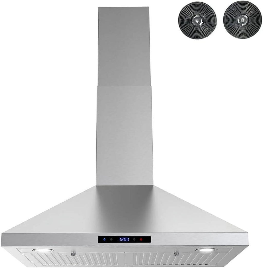 30 in. Ductless Wall Mount Range Hood with Baffle Filters U4137